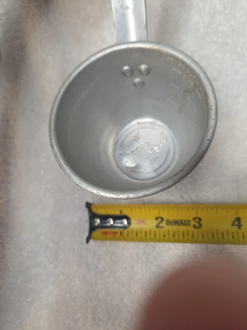 Vintage Chemagro Aluminum Long Handle Measuring Cup Ladle Scoop 9.5